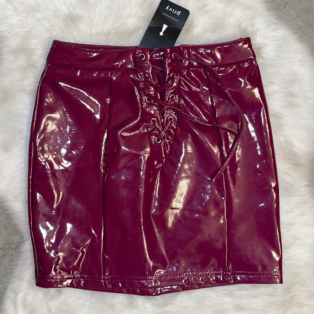 Privy Patent Leather Skirt